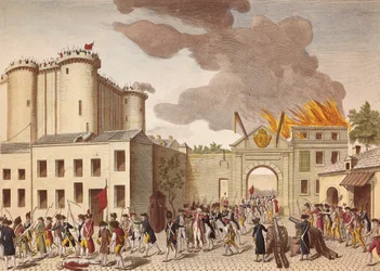 Szturm tłumu na Bastylię 14 lipca 1789 r. podczas rewolucji francuskiej
