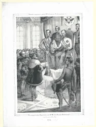 Posłowie węgierscy przed sir M. cesarzem Ferdynandem I w tygodniu w marcu 1848 r.
