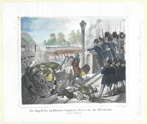 Atak k. k. Pułku Piechoty Nassau na Taborbruecke (Most Tabor) 6 października 1848 r.