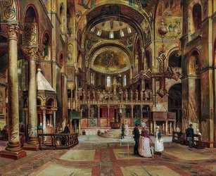 Wnętrze bazyliki św. Marka w Wenecji. 1886
