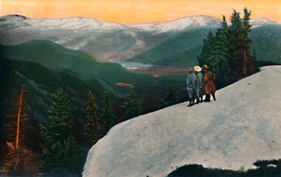 Patrząc w dół z Mount Rainier, c1916