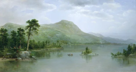 Czarna Góra z Wysp Portowych, Jezioro George, Nowy Jork, 1875 r.
