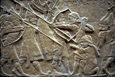 Asurbanipal w bitwie pod Til-Tuba, 650-620 pne