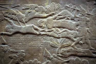 Asurbanipal w bitwie pod Til-Tuba, 650-620 pne