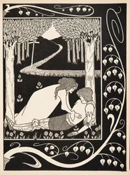 Jak Sir Launcelot został poznany przez Dame Elaine, 1894 (rycina)