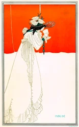 Izolda pijąca filtr miłości Aubrey Beardsley (1872-1898) według opery Richarda Wagnera Tristan i Izolda (Iseult lub Iseut, Yseut, Yseult, Ysolde) - celtycka legenda arturiańska - secesja - chromolitografia (chromolithography) W. Griggs, The