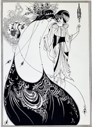 Pawia spódnica. Ilustracja do „Salome” Oscara Wilde