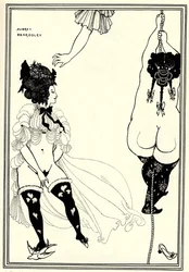 Dwie ateńskie kobiety w niebezpieczeństwie. Ilustracja do Lizystraty Arystofanesa, 1896 r