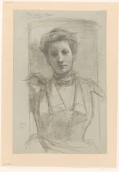 Portret kobiety, połowa długości