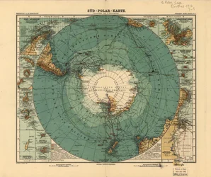 Mapa bieguna południowego, 1912