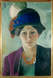 Elisabeth mit Hut (obraz na płótnie)