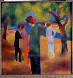 Dama w zielonej marynarce Obraz Augusta Macke (1887-1914) 1913 Bonn, Kunstmuseum