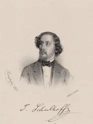 Portret pianisty i kompozytora Juliusa Schulhoffa 1825-1898 , 1850.