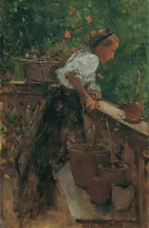 Wieśniaczka na balkonie