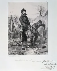 Żołnierze Gwardii Narodowej, oblężenie Paryża, 1870-1871