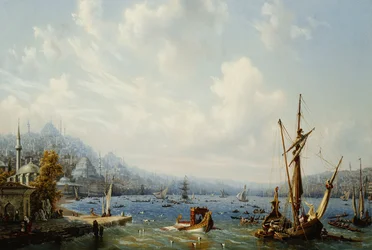 Łodzie na Bosfor, u wybrzeży Konstantynopola, 1846