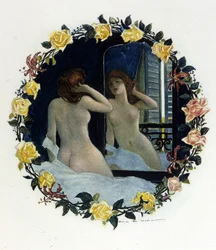 Ilustracja autorstwa Auguste François Gorguet (1862 - 1927) do "Le Lys rouge" Anatola France