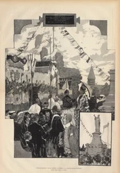 Inauguracja pomnika papieża Urbana II w CHATILLON-SUR-MARNE w dniu 21 lipca 1887 r. Rysunek d
