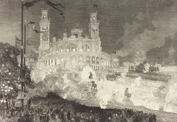 14 lipca. Iluminacja Palais du Trocadéro, 1883.