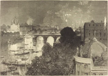 14 lipca. Iluminacja Sekwany od Pont Neuf do Pont au Change