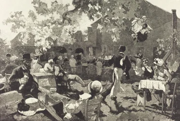 Kabaret Pod Głuszcem w lesie Meudon, 1888.