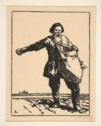 Chłop rosyjski, z Wojna 1914, seria pierwsza, nr. 2