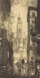 Rue de la Montagne-Sainte-Genevieve, Paryż, 1906.