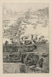 Przybycie ziemniaków do Hotel de Ville, 1883.