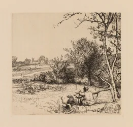 Auguste Lepère: Przewrócona jabłoń Pikardia.