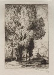 Bourrine w topolach, 1911.