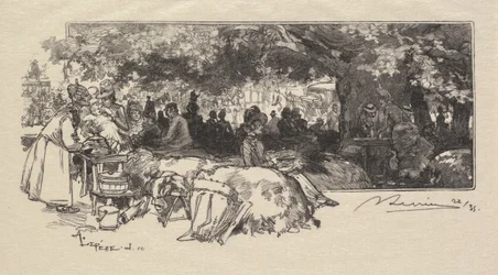 Las Fontainebleau: Stołówka Matki Pichardów La Forêt de Fontainebleau..., 1890.