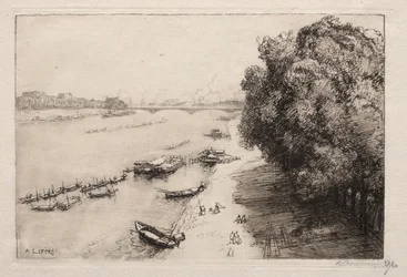 Sekwana przy Pont Nationale, 1914.