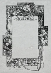 Almanach Paryski, 1897: Obramowanie dekoracyjne, lato
