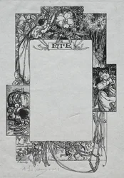 Almanach Paryski, 1897: Obramowanie dekoracyjne, lato, 1897.
