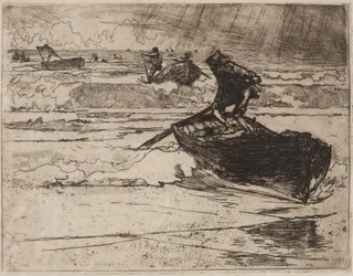 Rybacy uciekający przed burzą, 1892.