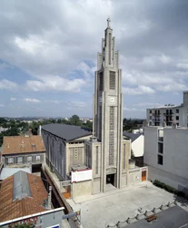 Widok ogólny kościoła Notre Dame de Le Raincy (Seine saint Denis) 1923 (zdjęcie)