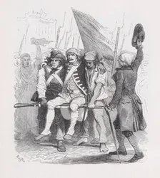 Czternasty lipca, z Dzieł wszystkich Bérangera, 1836. Twórcy: Auguste Raffet, Lacoste, Eugène Guillaumot.