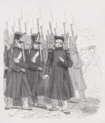 Stary kapral z Dzieł wszystkich Bérangera, 1836.