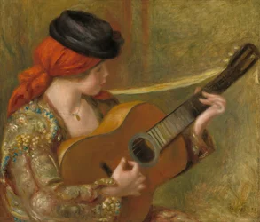 Młoda Hiszpanka z gitarą