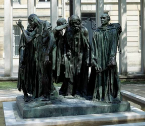 Pomnik mieszczan z Calais Rzeźba z brązu autorstwa Auguste Rodina (1840-1917)