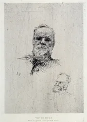 Portret Victora Hugo (1802-1885), ilustracja z The Gazettes de beaux Arts