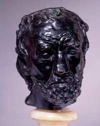 głowa mężczyzny ze złamanym nosem Rzeźba Auguste Rodina (1840-1917) XIX-wieczny Paryż, Musee Rodin
