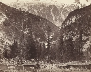 Chalet de Handeck, dolina Hasli, kanton Berno, Szwajcaria, ok. godz. 1860