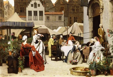 Targ kwiatowy, 1870