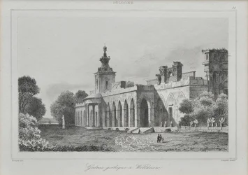 Widok Galerii Gotyckiej w Pałacu w Wilanowie, 1840