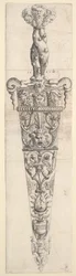 Projekt sztyletu i pochwy, 1543.