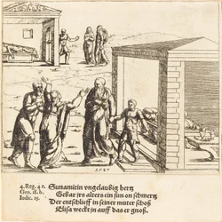 Elizeusz Wskrzesza Syna Szunamitki, 1547.