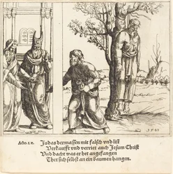 Judasz zwraca trzydzieści srebrników, 1548.