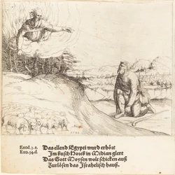 Mojżesz i gorejący krzew, 1548.