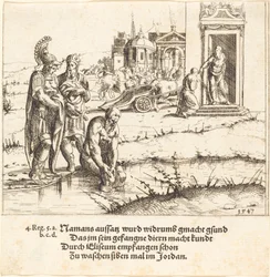 Naaman jest wyleczony z trądu, 1547.